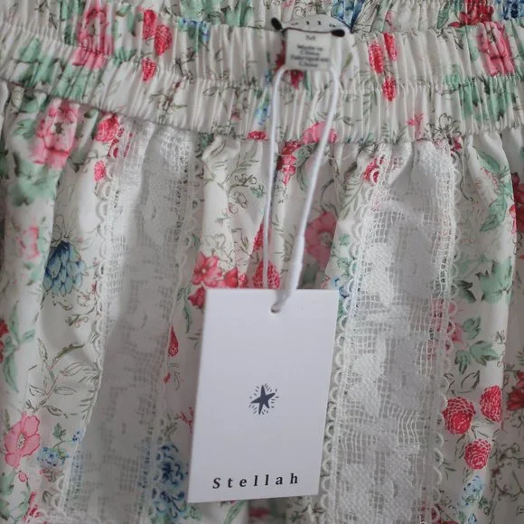 NWT Lace Floral Ruffle Vintage Victorian Mini Skirt. - Picture 6 of 11